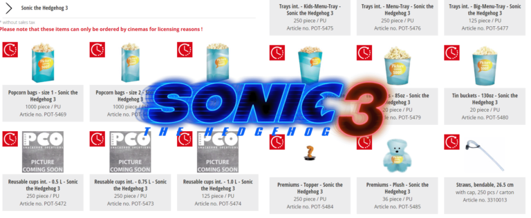 Sonic The Hedgehog 3 Movie Promos Listed on PCO Group's Website