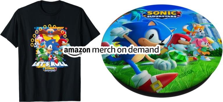 Exclusive Sonic Superstars Merchandise Available at Amazon Merch on Demand Service