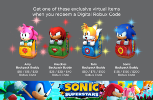 Get Exclusive Sonic Superstars Roblox Virtual Items with the Purchase of any Roblox Digital Gift Card on Amazon!