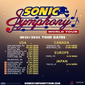 SEGA Announces Additional Sonic Symphony Tour Dates to Meet Overwhelming Demand! 