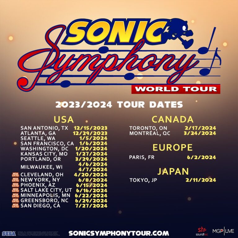 SEGA Announces Additional Sonic Symphony Tour Dates to Meet Overwhelming Demand! 