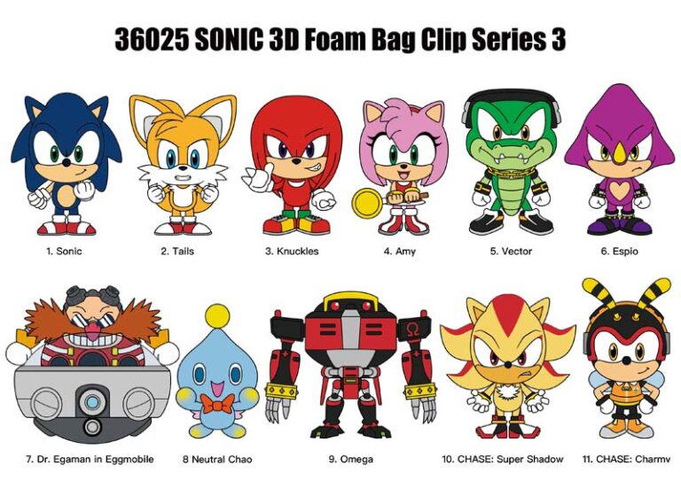 Monogram Reveals Series 3 of Sonic the Hedgehog 3D Foam Bag Clips
