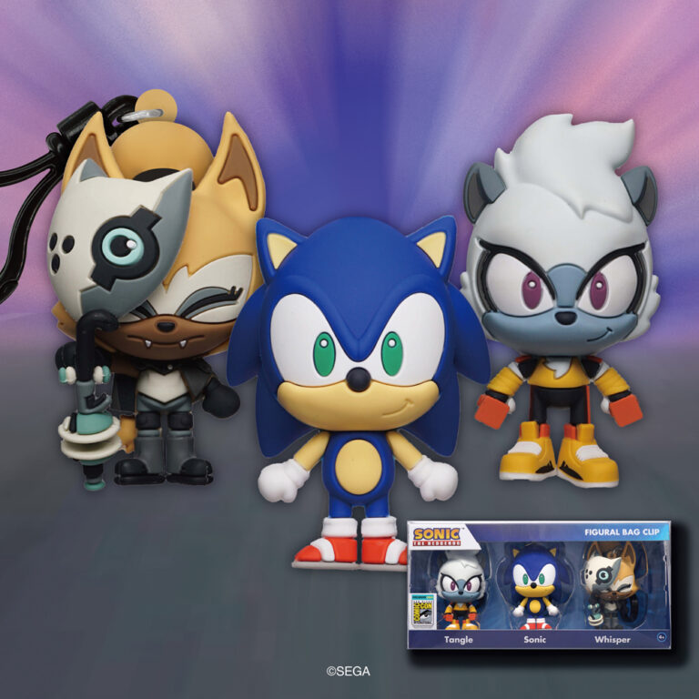 Read more about the article Monogram International Releasing San Diego Comic-Con 2024 Exclusive Tangle, Sonic, and Whisper 3D Foam Bag Clip Set