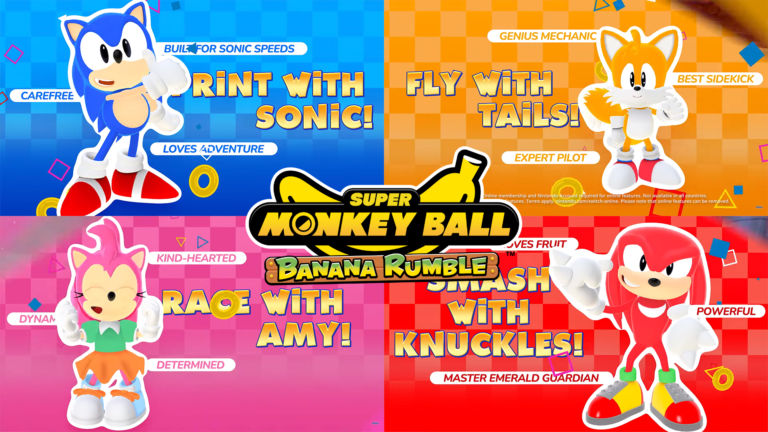 Read more about the article Roll Around at the Speed of Sound With Sonic, Tails, Knuckles, and Amy in Super Monkey Ball Banana Rumble