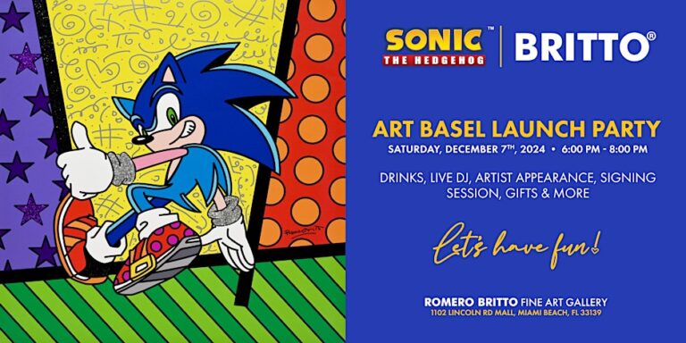 Read more about the article SEGA Teams Up with Romero Britto for BRITTO x Sonic Collaboration, Launching December 2024