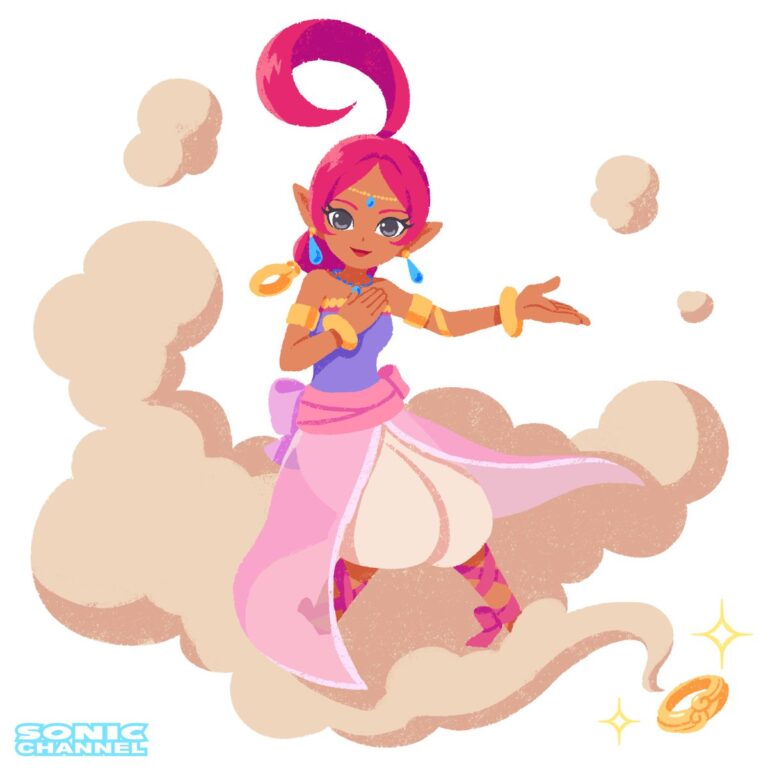Read more about the article Sonic Channel Commemorative Illustration: Shahra, the Genie of the Ring