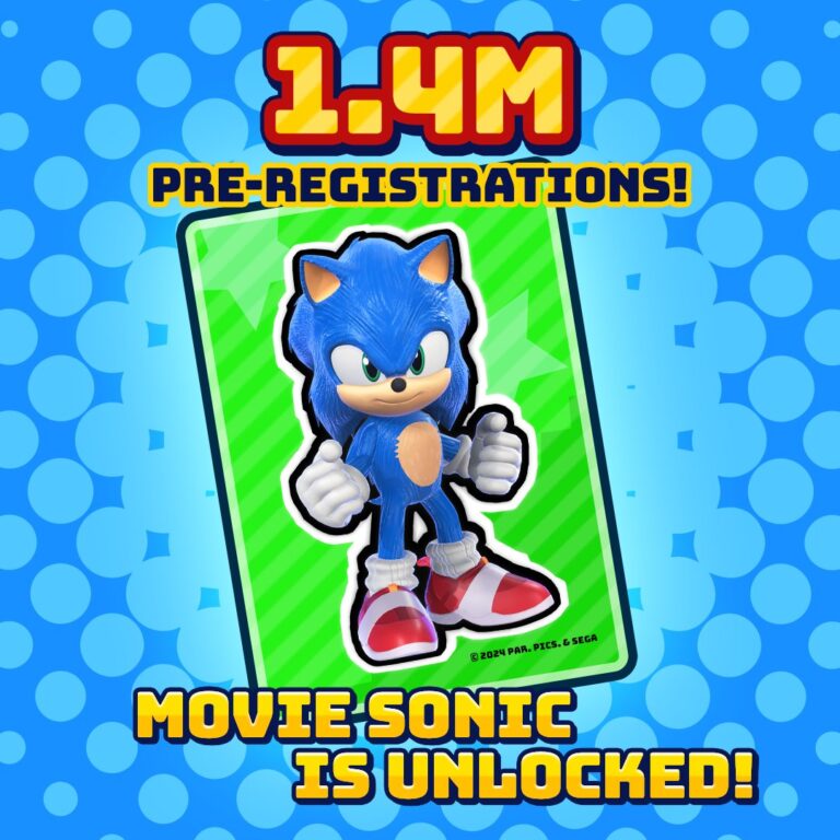 Sonic Rumble Hits 1.4 Million Pre-Registrations, Unlocks Free Movie Sonic Skin