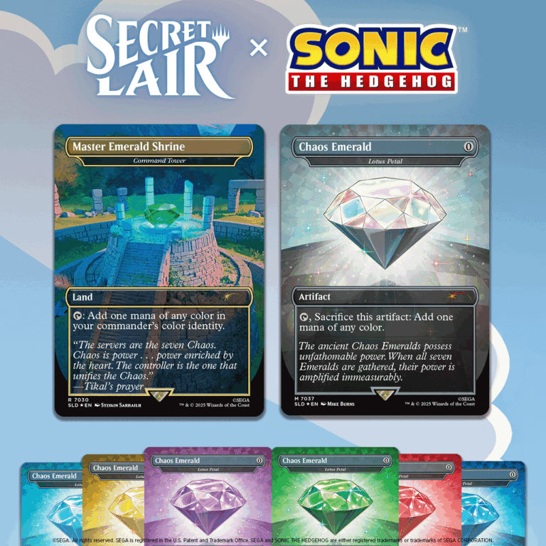 Chaos Emerald Bonus Cards from Sonic MTG Drop Fetch Up to $1,500 on Resale Sites
