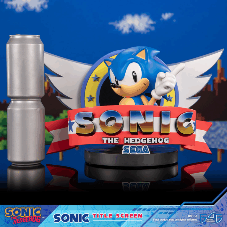 Read more about the article First 4 Figures Reveals Sonic 1 Title Screen Statue, Pre-Orders Open July 8