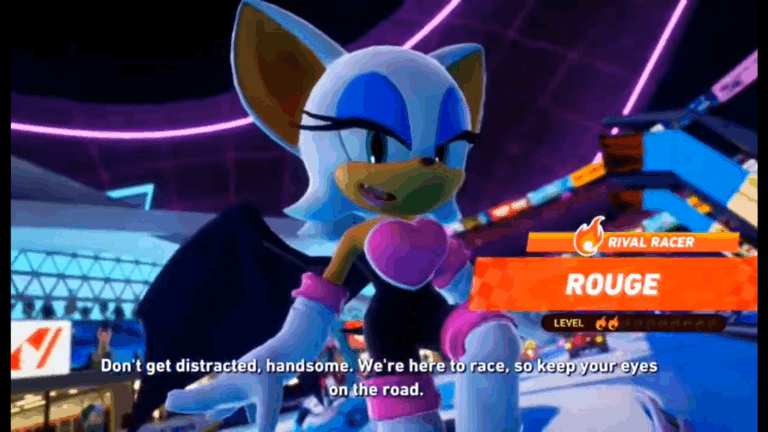 Sonic and Rouge Share Flirty Rival Banter in Sonic Racing: CrossWorlds