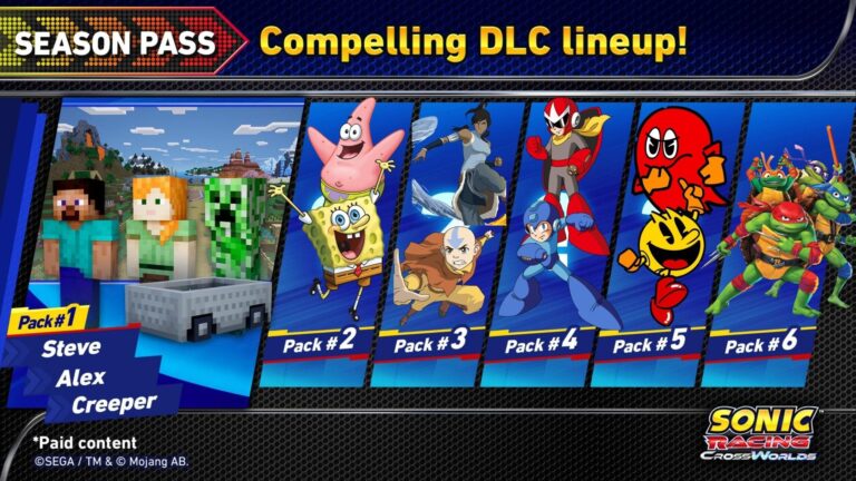 Sonic Racing: CrossWorlds Individual DLC Pack Pricing Revealed on Nintendo eShop, Sonic Prime Characters