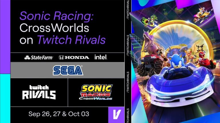 SEGA and Twitch Rivals Announce First Official Sonic Racing: CrossWorlds Tournament