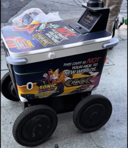 Sonic Racing: CrossWorlds Delivery Robots Spotted in Los Angeles