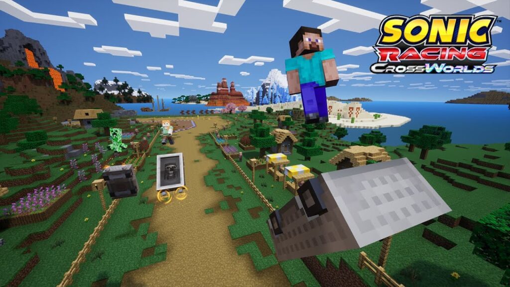 Minecraft Pack Now Available in Sonic Racing: CrossWorlds