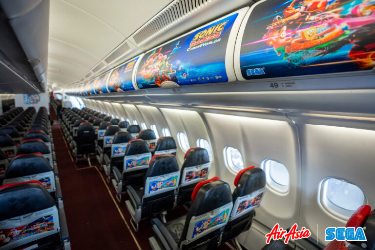 Sonic Takes Flight: AirAsia Jet Receives Sonic Racing: CrossWorlds and Sonic Rumble Interior Redesign