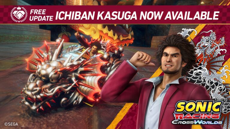 Ichiban Kasuga Joins Sonic Racing: CrossWorlds in Free Crossover Update