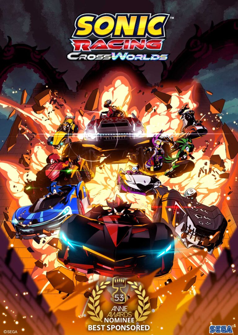 Sonic Racing: CrossWorlds – The Animation Nominated for Best Sponsored Animated Production at the 53rd Annie Awards
