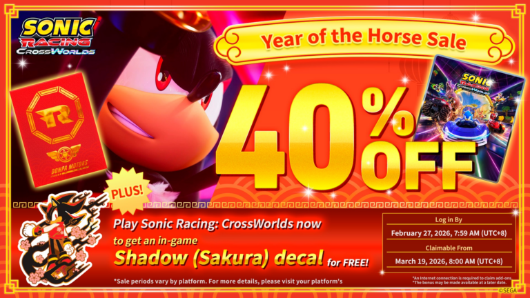 SEGA Steam Lunar New Year Sale Discounts Sonic Racing: CrossWorlds 40%, Origins 70%, and More