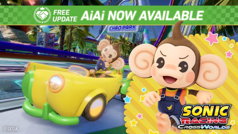 SEGA Launches Free Super Monkey Ball Update for Sonic Racing: CrossWorlds, Adds AiAi and Limited-Time Festival Event