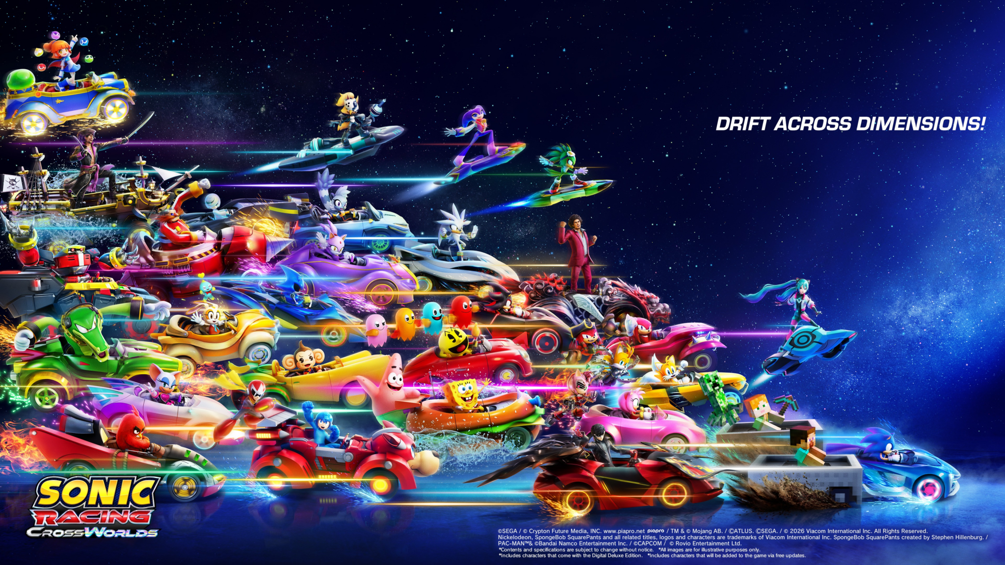 Sonic Racing: CrossWorlds Key Visual Updated With New Crossover Racers ...