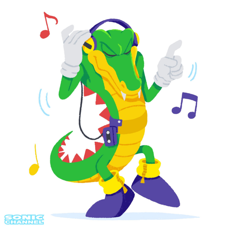 Sonic Channel Shares April 2026 Commemorative Illustration Featuring Vector the Crocodile