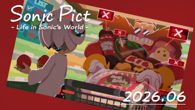 SONICPICT June 2026 Calendar: “Eggman and Sage Shopping Scene”