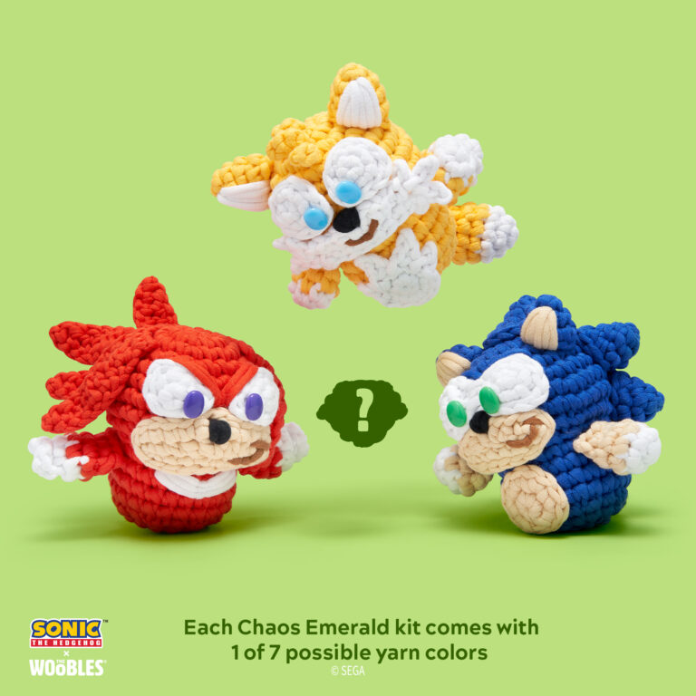 Sonic the Hedgehog Crochet Kits Launch From The Woobles With Sonic, Tails, Knuckles, and Chaos Emeralds