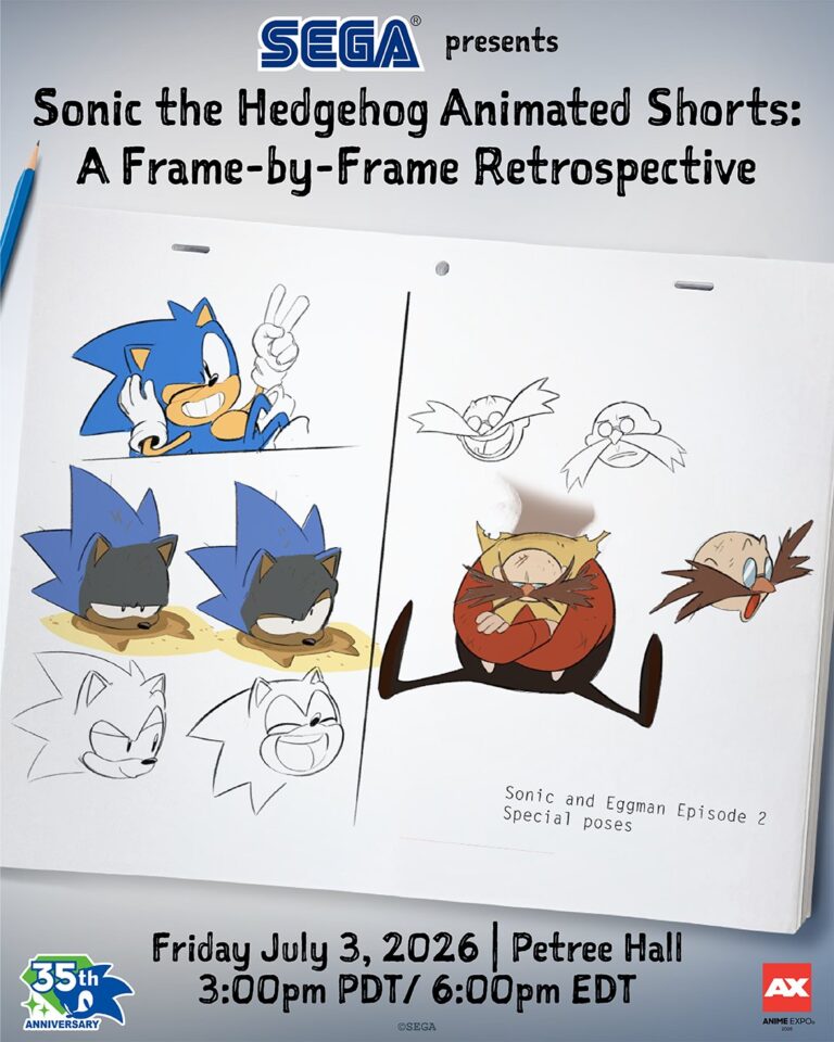 SEGA Hosting Sonic Animated Shorts Retrospective Panel at Anime Expo 2026 With Takashi Iizuka, Tyson Hesse, Evan Stanley, and More