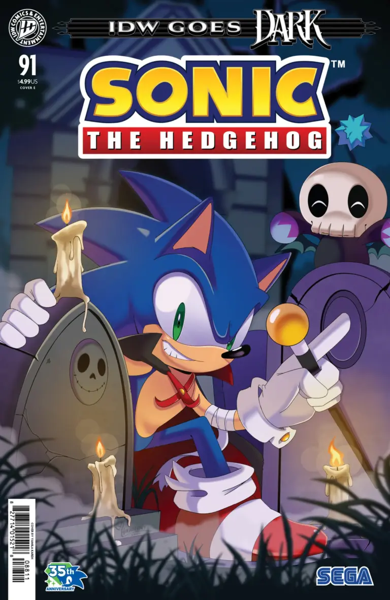 IDW Gives Sonic the Hedgehog #91 a Horror-Themed Variant Cover for October