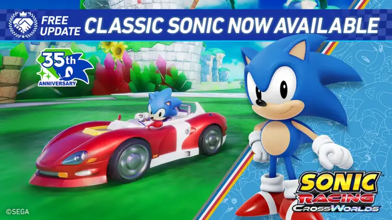 Sonic Racing: CrossWorlds Adds Classic Sonic Today With Axel and Amigo Coming as Free Updates