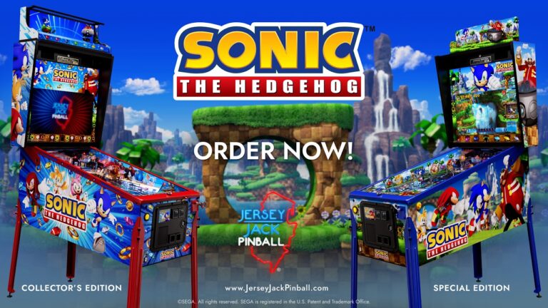 Jersey Jack Pinball Fully Reveals Sonic the Hedgehog Pinball Machine With Three Editions