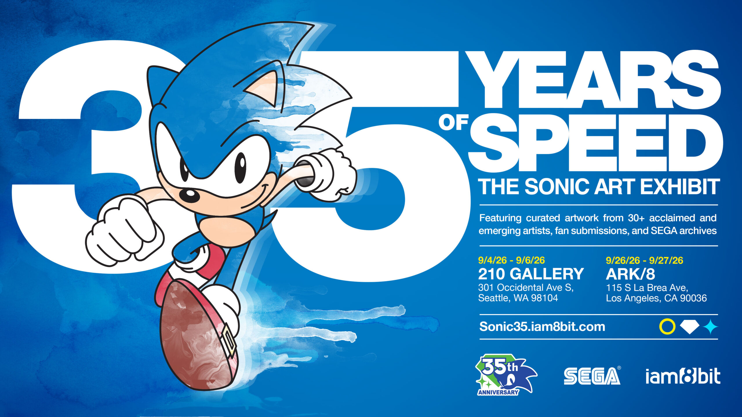 Sonic's 35 Years of Speed Exhibit Opens in Seattle With Full Art