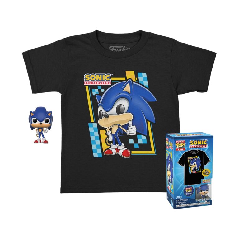 Funko Pocket POP! & Tee: Sonic the Hedgehog – Sonic (X-Small)