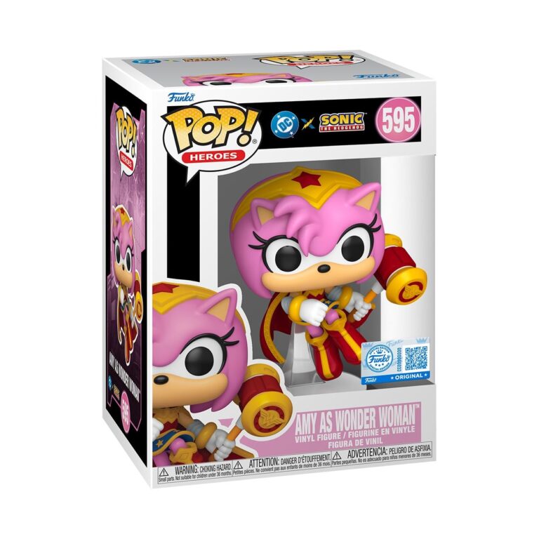 Funko Pop! Heroes: JLA & Sonic – Amy Rose as Wonder Woman – Sonic + DC Comics