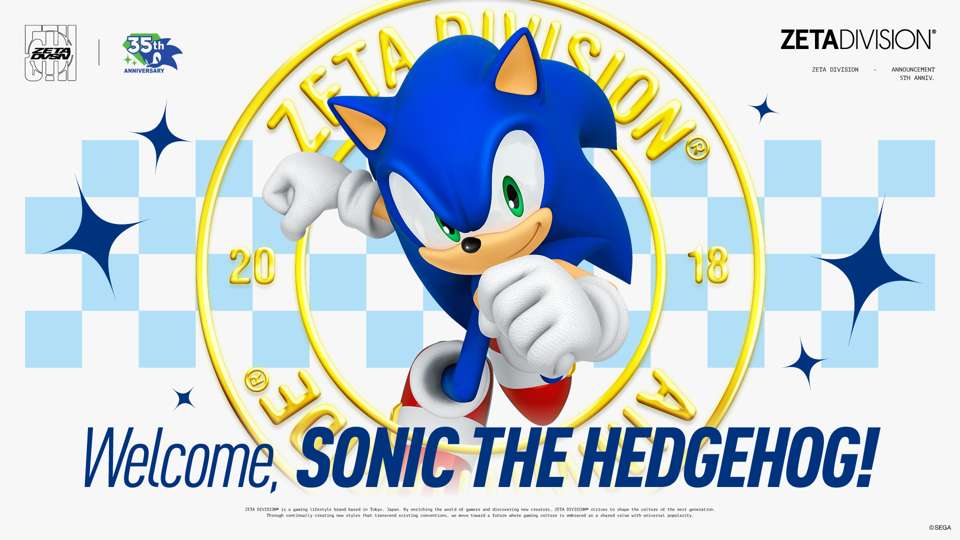 Sonic the Hedgehog Joins ZETA DIVISION for Limited-Time Summer