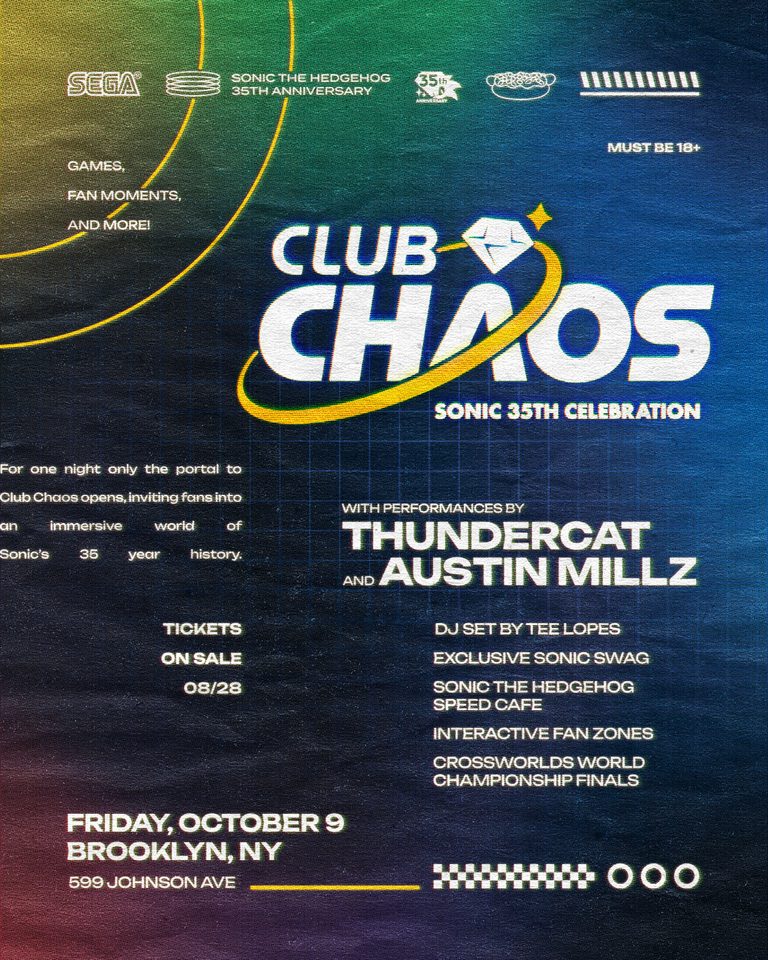 Read more about the article Club Chaos Fully Revealed With Thundercat, Sonic Speed Café, Seven Themed Zones and More