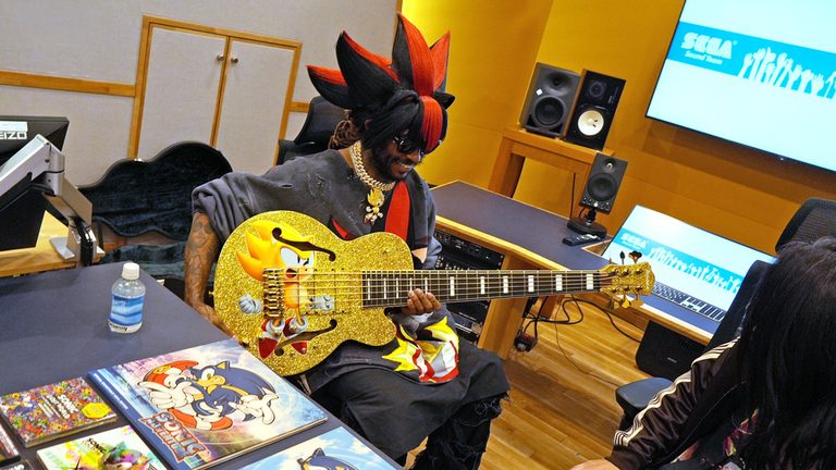 Thundercat Shows Off Custom Super Sonic Bass in New Behind-the-Scenes Look at SEGA Visit