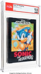 PSA 9.8 A++ Sealed Sonic the Hedgehog Genesis Copy Heads to Heritage Auction