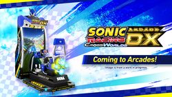 Sonic Racing: CrossWorlds Arcade DX Announced With New Ride-On Arcade Cabinet