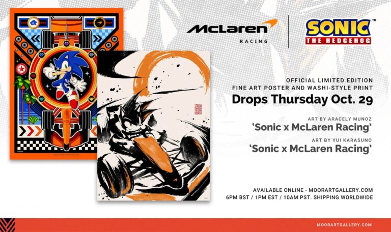 Sonic x McLaren Racing Art Prints by Aracely Muñoz and Yui Karasuno Now Available to Preorder