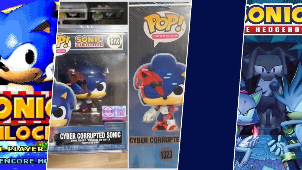 Sonic News Weekly collage featuring Cyber Corrupted Sonic Funko Pop! #1323 Surfaces in Japan, Limited to 1,200 Pieces